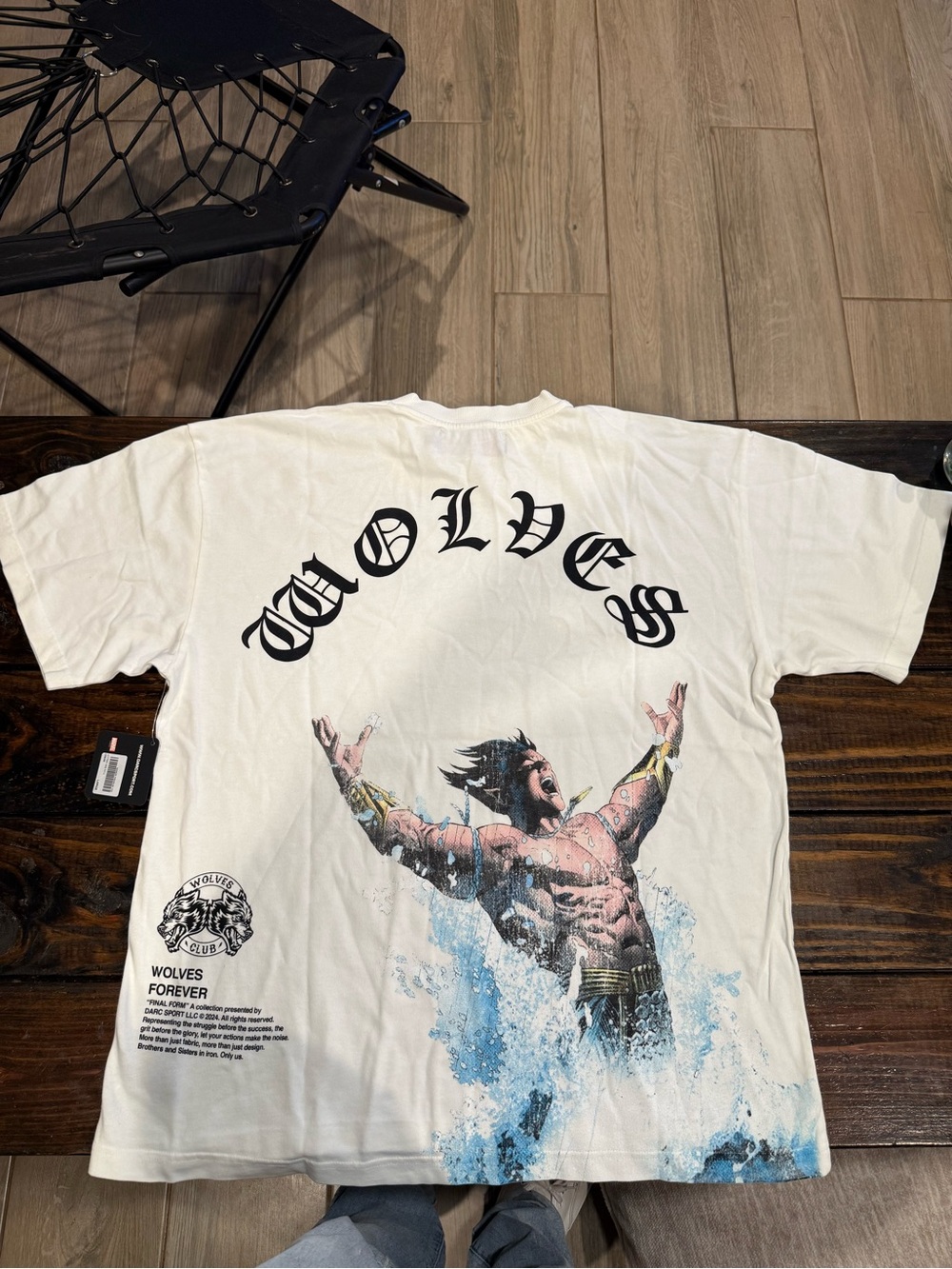 Darc Sport x Marvel Corazon Namor white graphic tee
